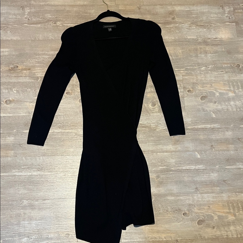 Banana Republic Black Wrap Dress